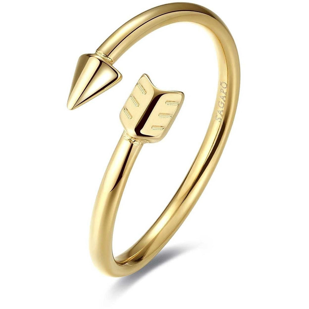 Damenring Schmuck Sagapò Click sck143 goldenes Pfeilsymbol
