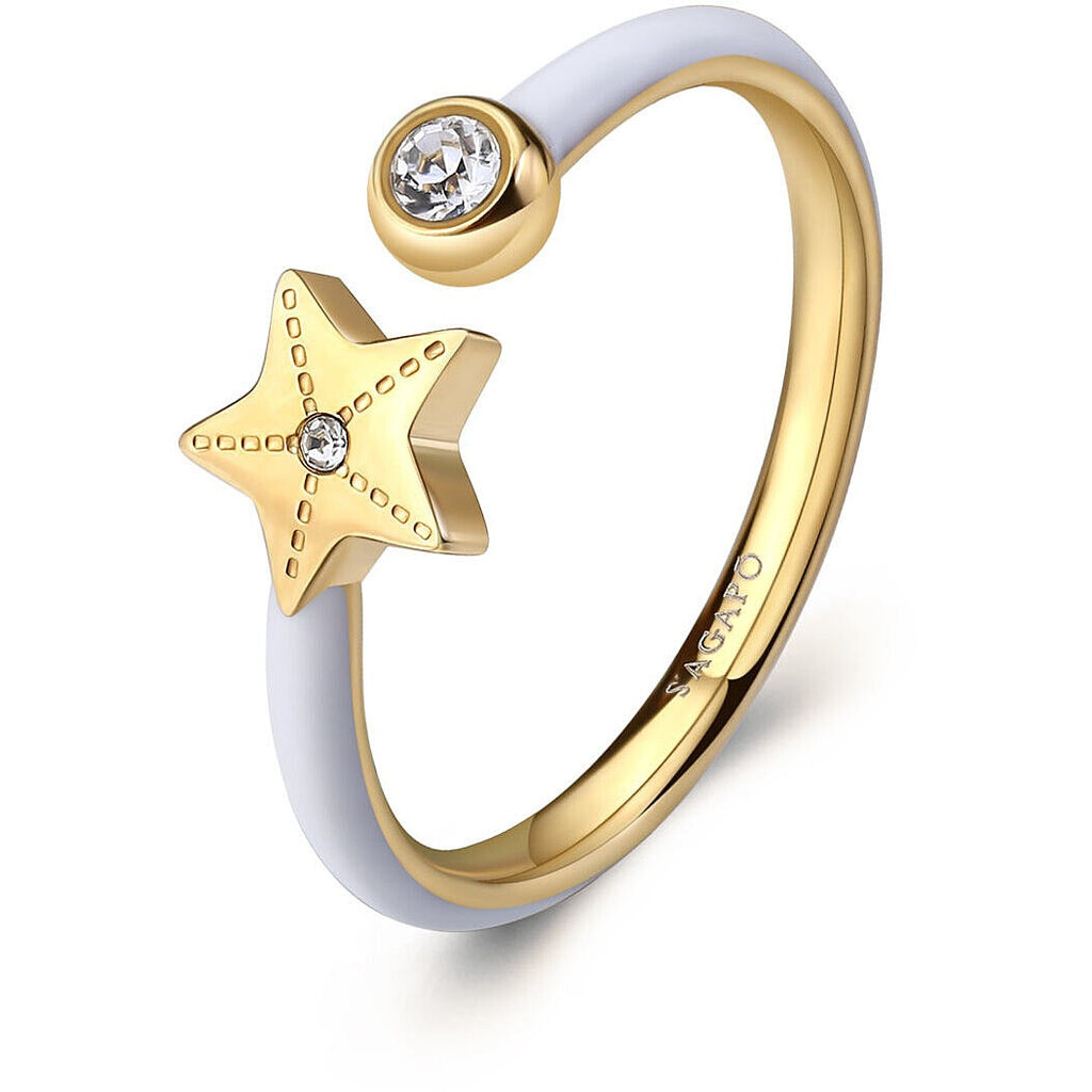 Anello donna gioielli Sagapò Vibes svb70 stella dorata