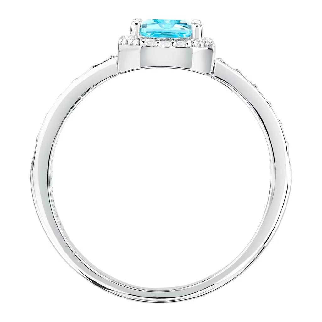 Anello donna in Argento con pietra azzurra Morellato