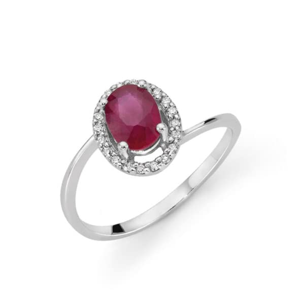 Anello DonnaOro con Diamanti e Rubino collezione LUCE – DHAR9852.007