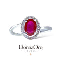 Anello DonnaOro con Diamanti e Rubino collezione LUCE – DHAR9852.007