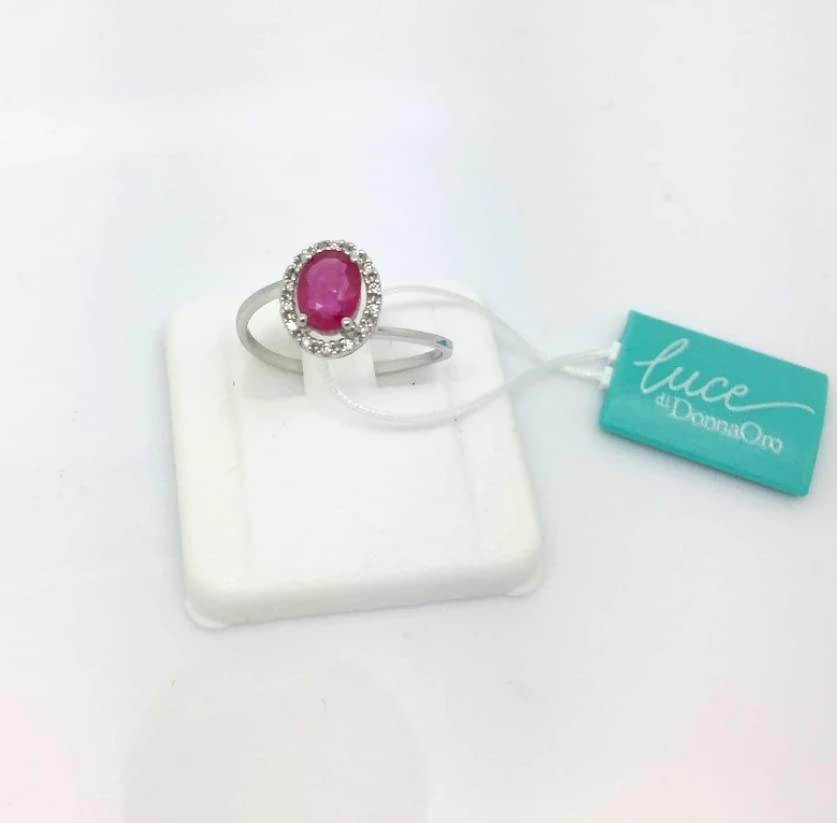 Anello DonnaOro con Diamanti e Rubino collezione LUCE – DHAR9852.007