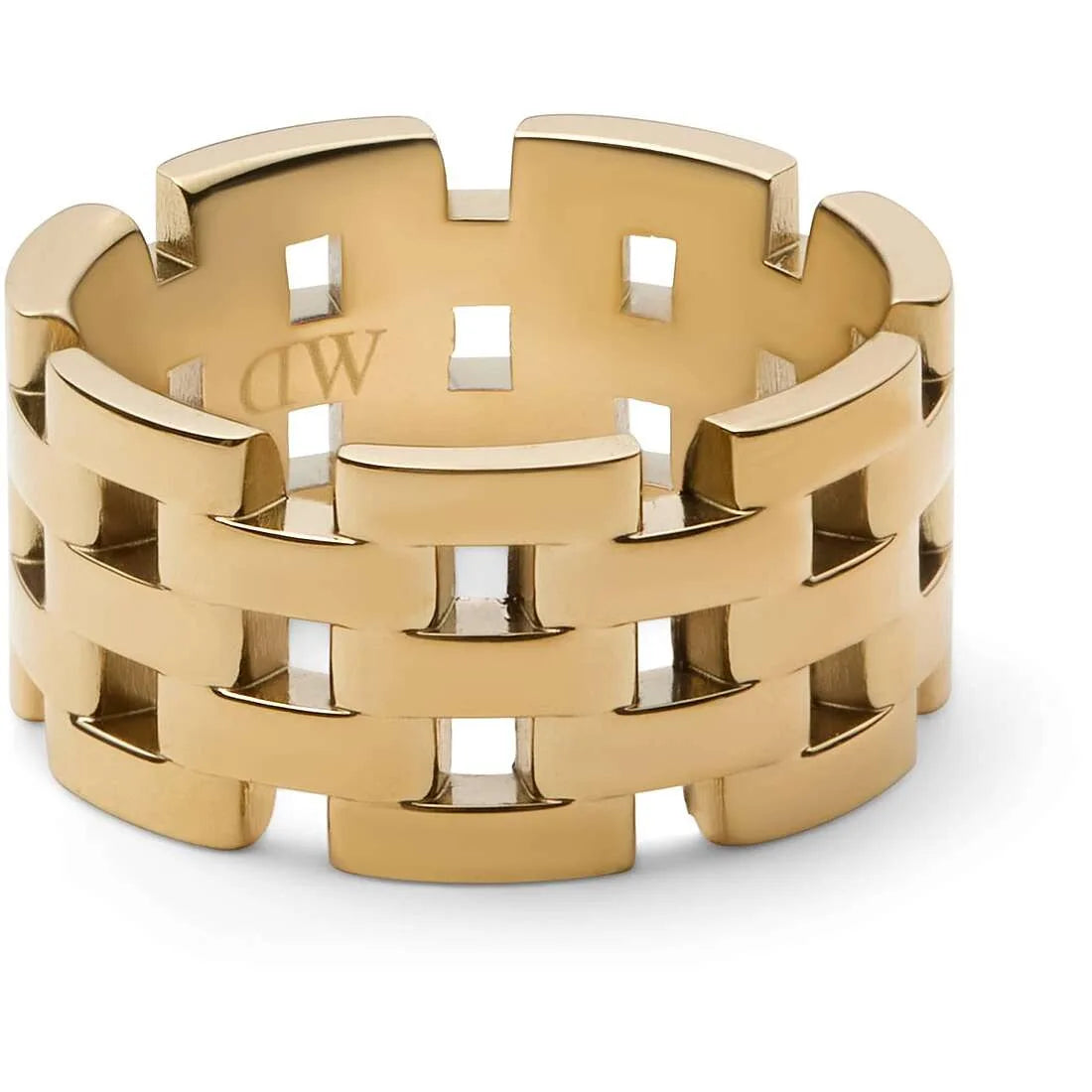 Anello donna in acciaio colore dorato Daniel Wellington Link Jewelry