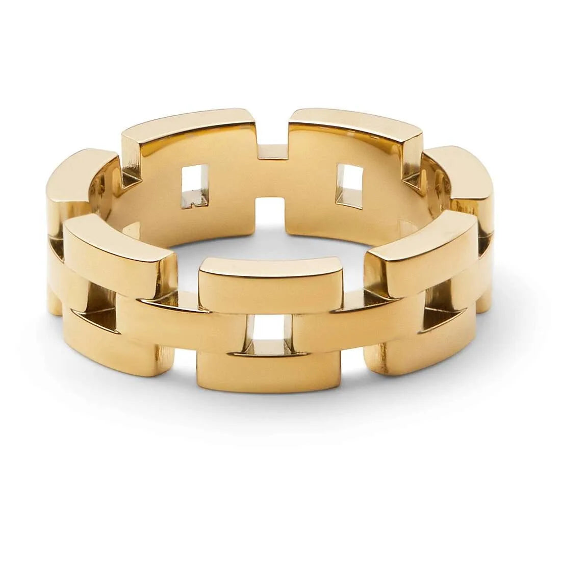 Anello donna in acciaio dorato Daniel Wellington Link Jewelry