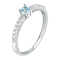Anello donna in argento con zircone azzurro misura 14 Le petite story lps03awv05014