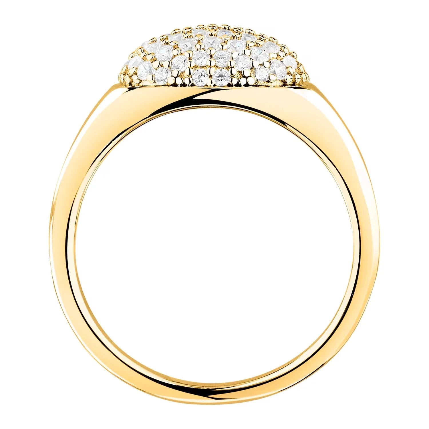 Anello donna in argento dorato e zirconi SAZB14016