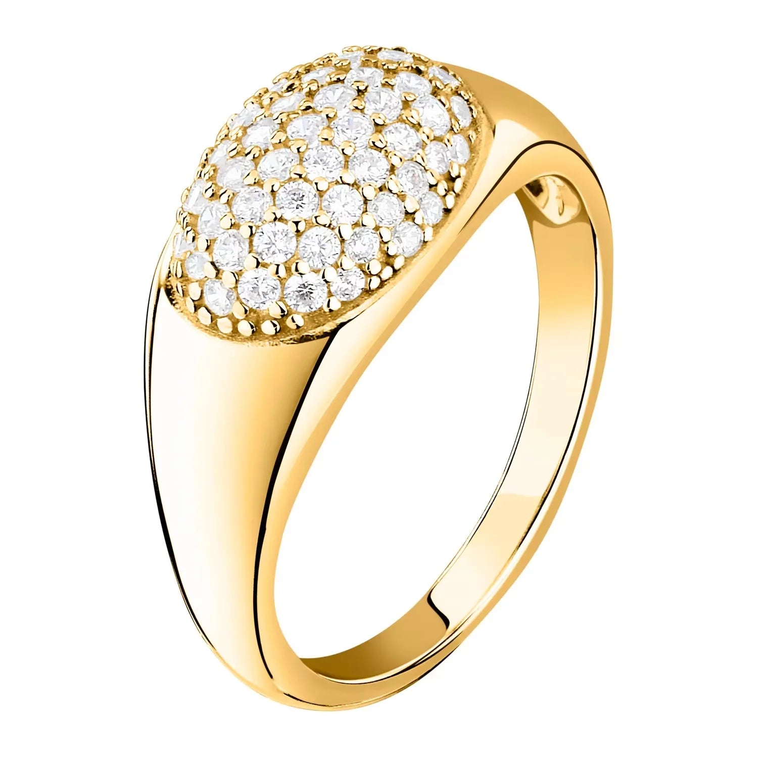 Anello donna in argento dorato e zirconi SAZB14016