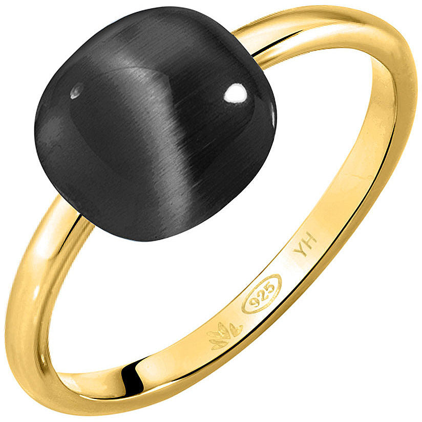 Anello donna in argento gioielli Morellato con pietra nera SAKK104016