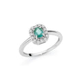Damenring aus 18 Karat Gold mit Smaragd und Diamanten Donnaoro lae11359.007