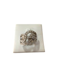 Anello donna in oro bianco 18kt con zirconi bianchi