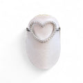 Anello donna in oro bianco 9 carati Igold a forma di cuore