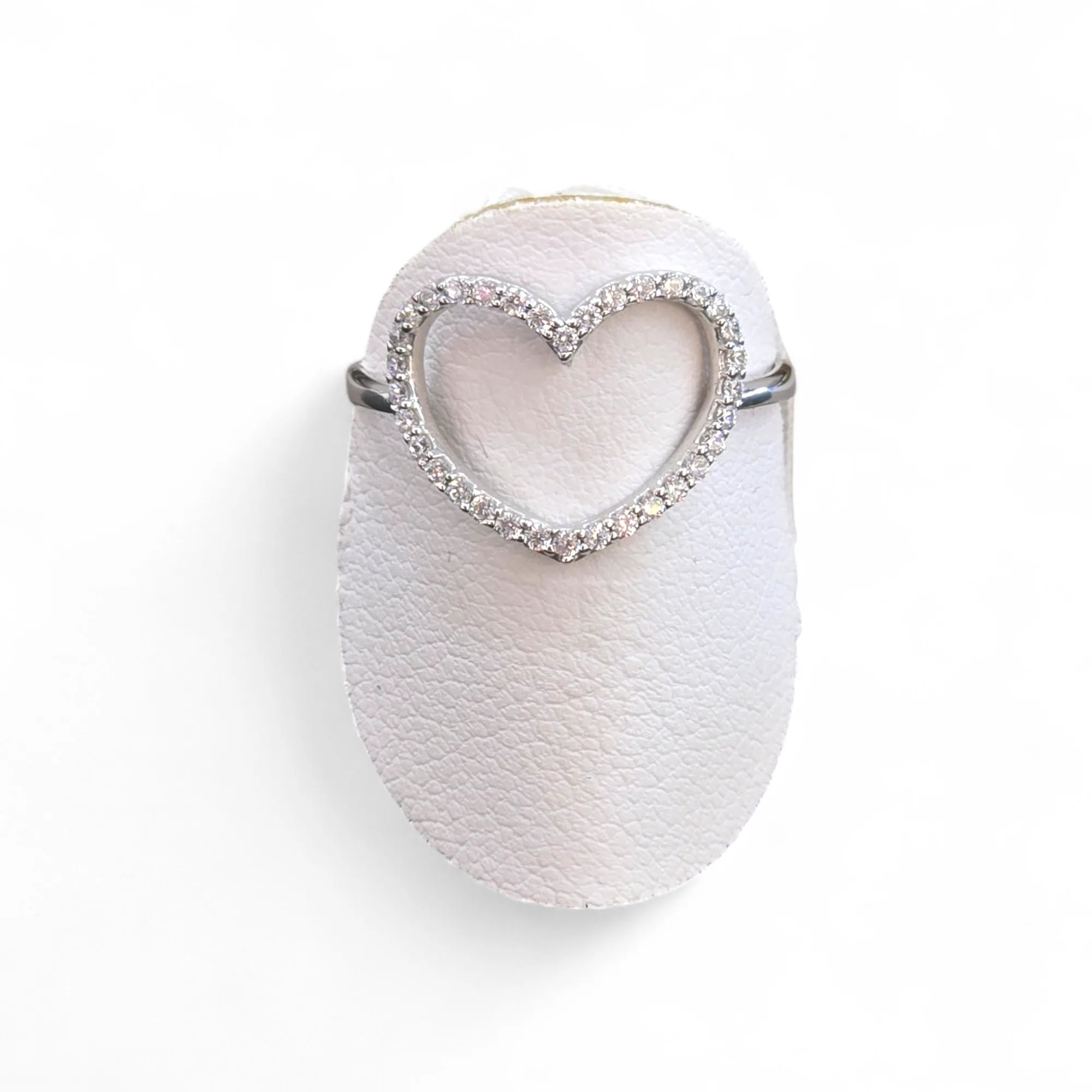 Anello donna in oro bianco 9 carati Igold a forma di cuore