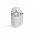Anello donna in oro bianco 9 carati a forma di stella Igold