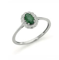 Anello donna in oro bianco con smeraldo e brillanti Donnaoro luce dhae9575.008