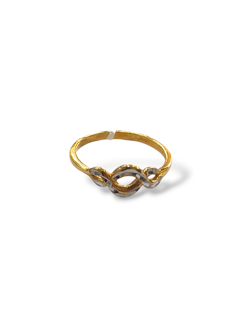 Anello donna in oro bicolore 9 carati elegante
