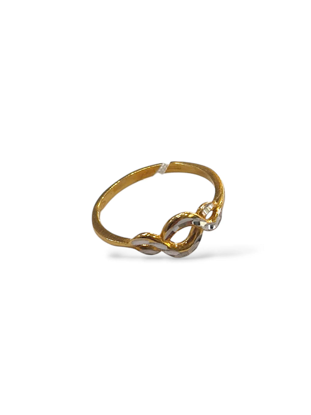 Anello donna in oro bicolore 9 carati elegante
