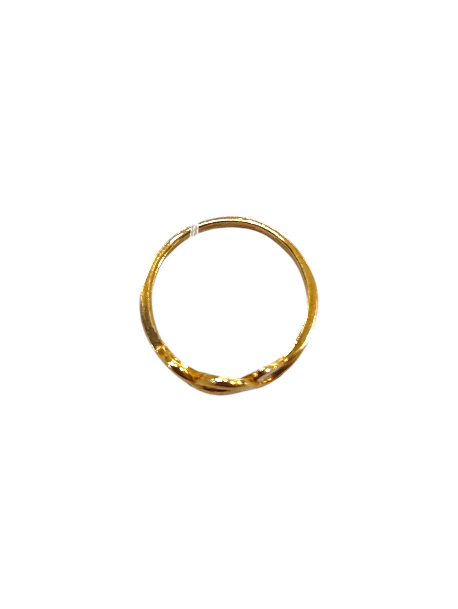 Anello donna in oro bicolore 9 carati elegante