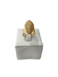 Anello donna in oro giallo 18 carati lavorato - Elegante