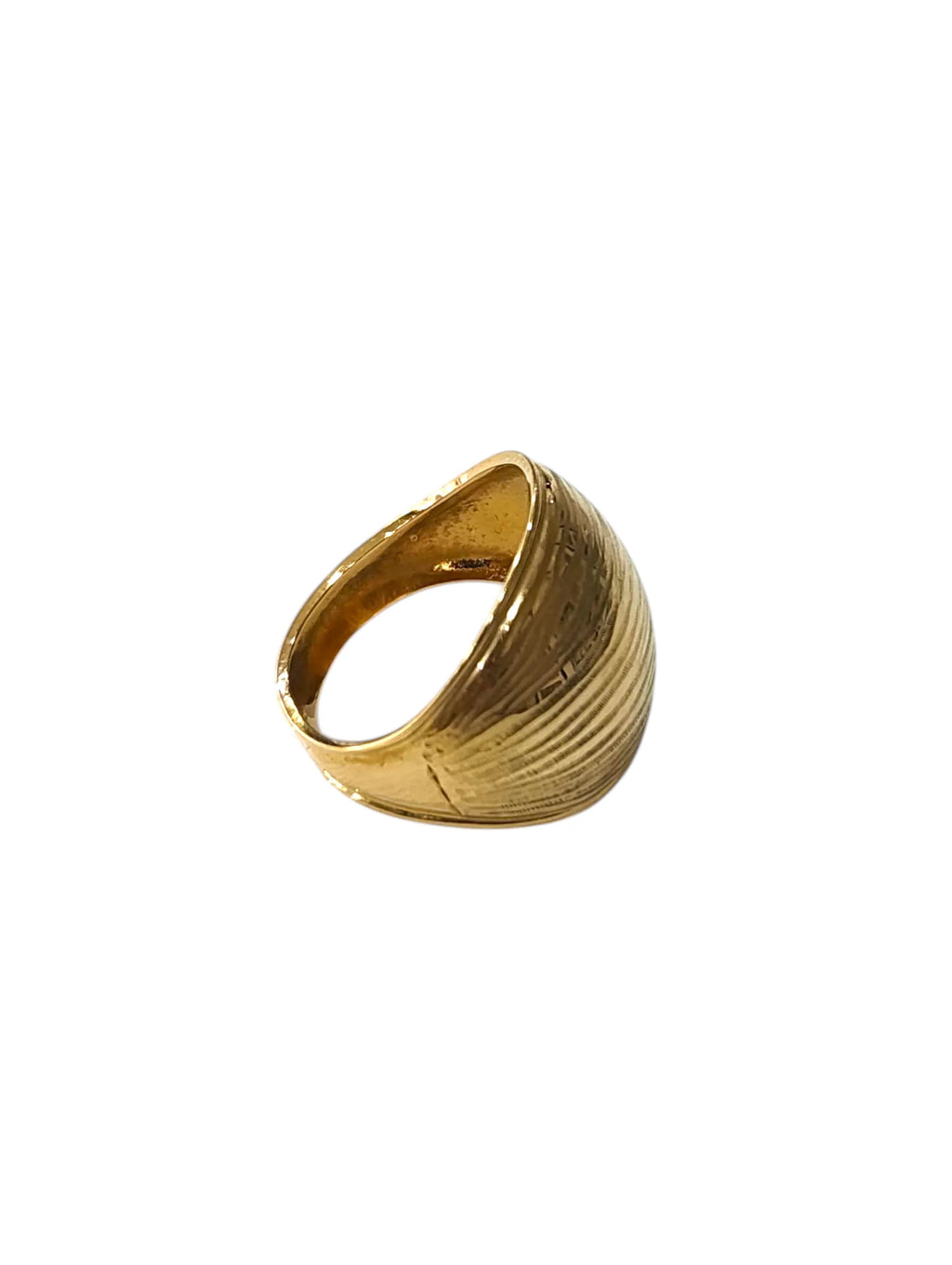 Anello donna in oro giallo 18kt bombato grande
