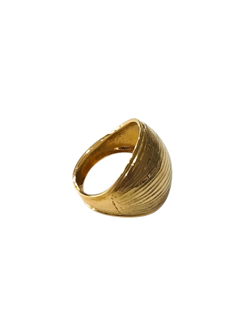 Anello donna in oro giallo 18kt bombato grande