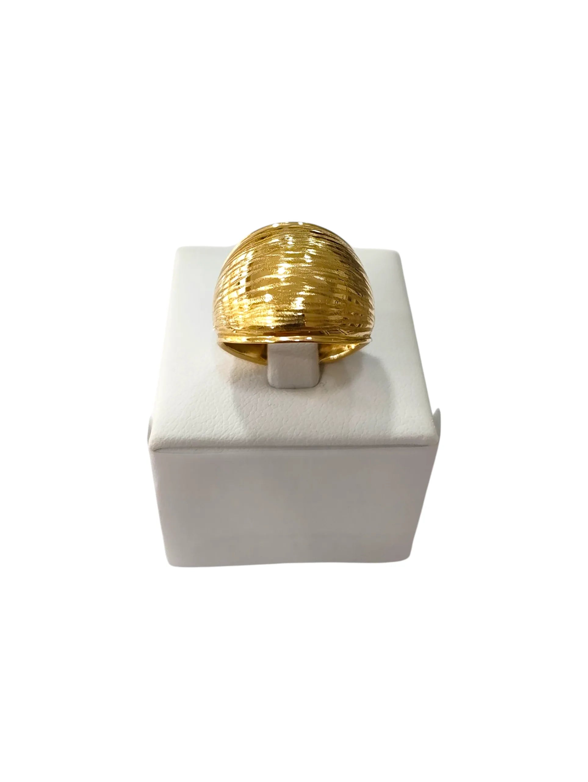 Anello donna in oro giallo 18kt bombato grande