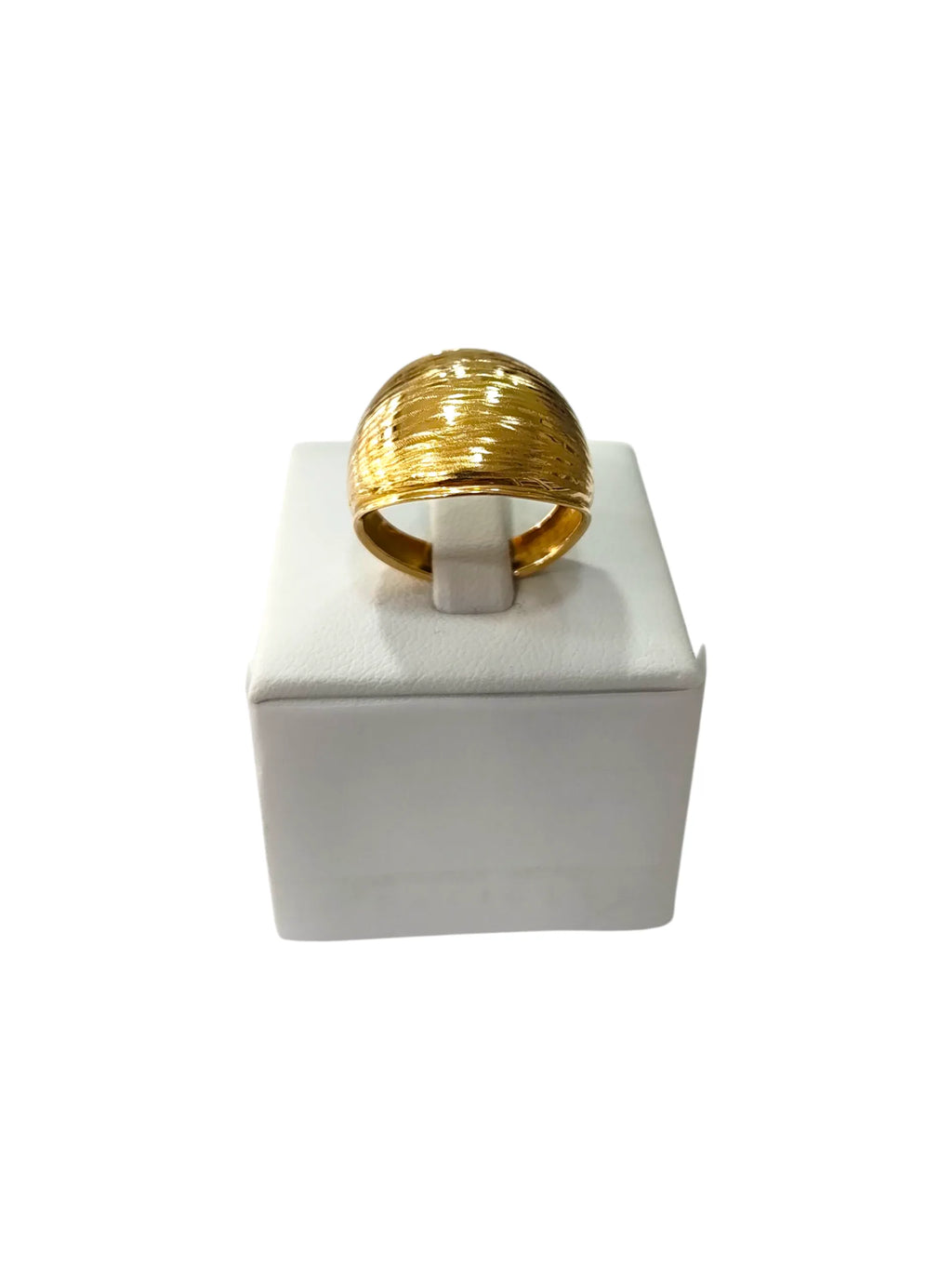 Anello donna in oro giallo 18kt bombato grande