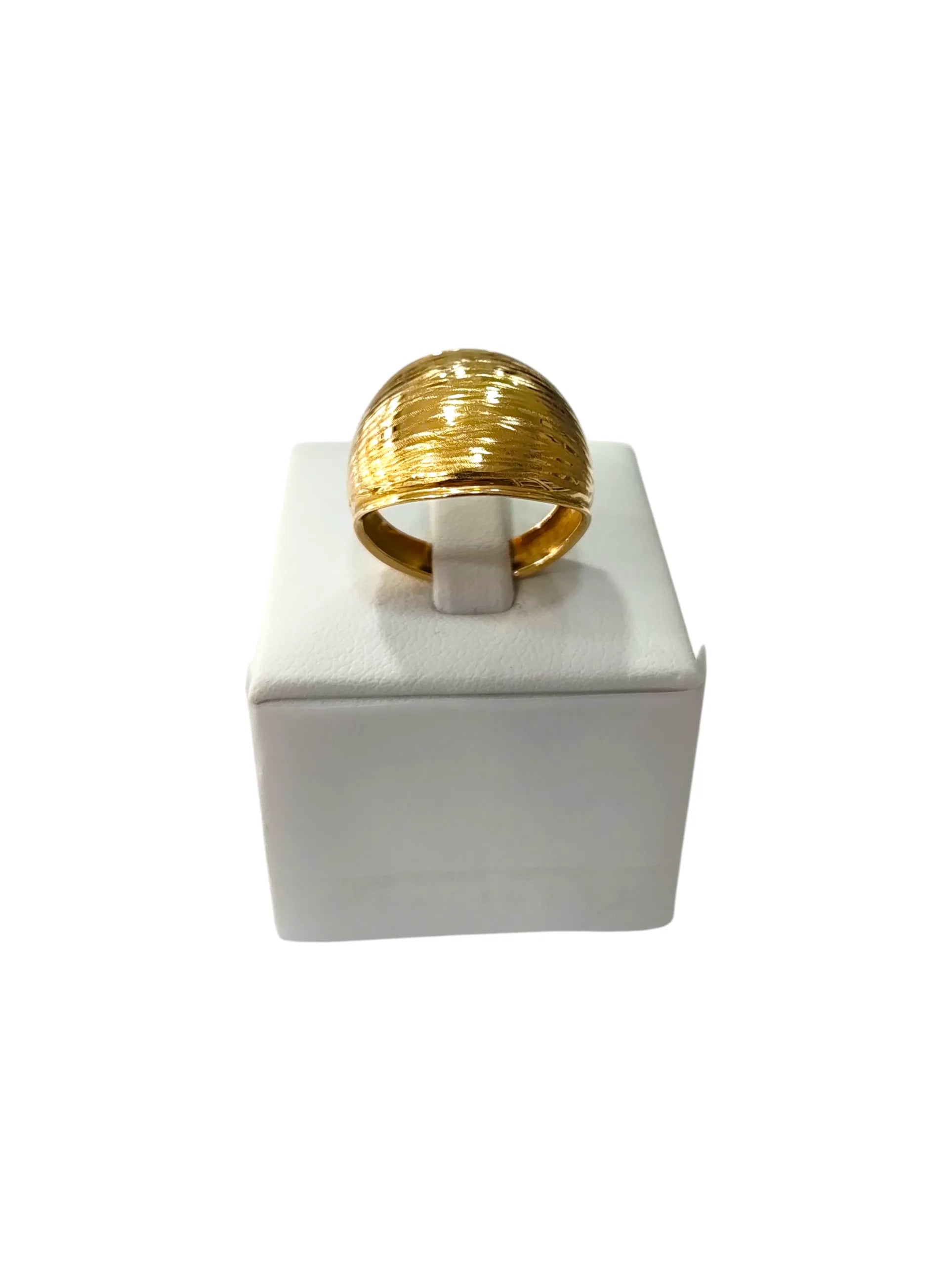 Anello donna in oro giallo 18kt bombato grande