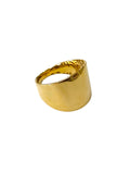 Anello donna in oro giallo 18kt fascia grande