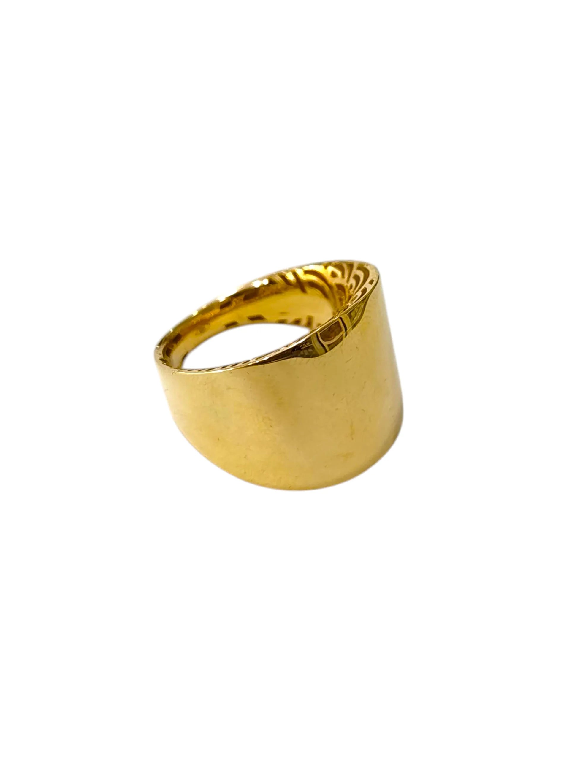 Anello donna in oro giallo 18kt fascia grande