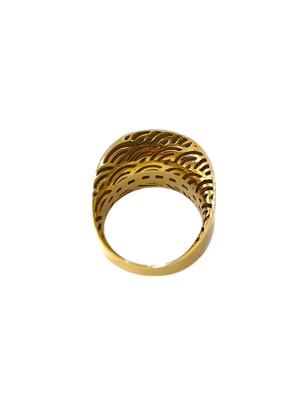 Anello donna in oro giallo 18kt fascia grande