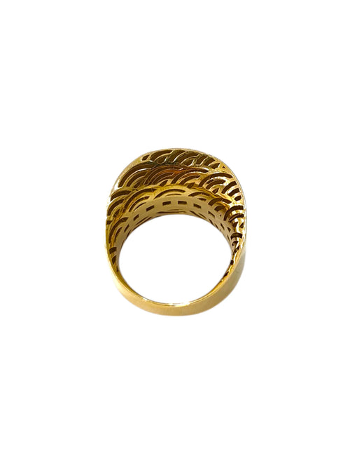 Anello donna in oro giallo 18kt fascia grande