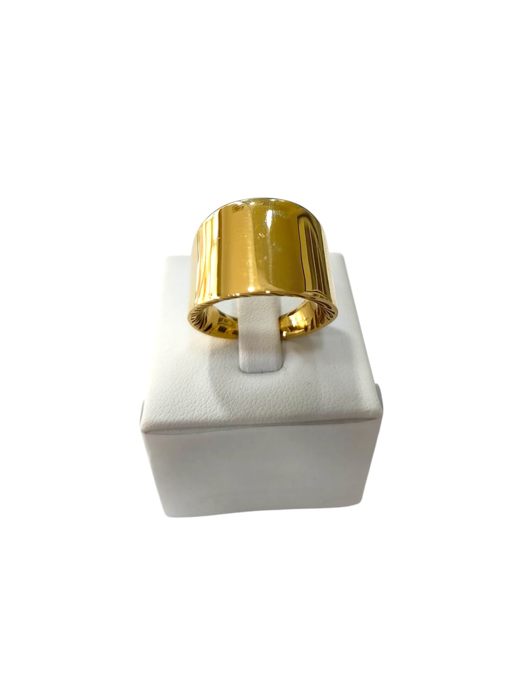 Anello donna in oro giallo 18kt fascia grande
