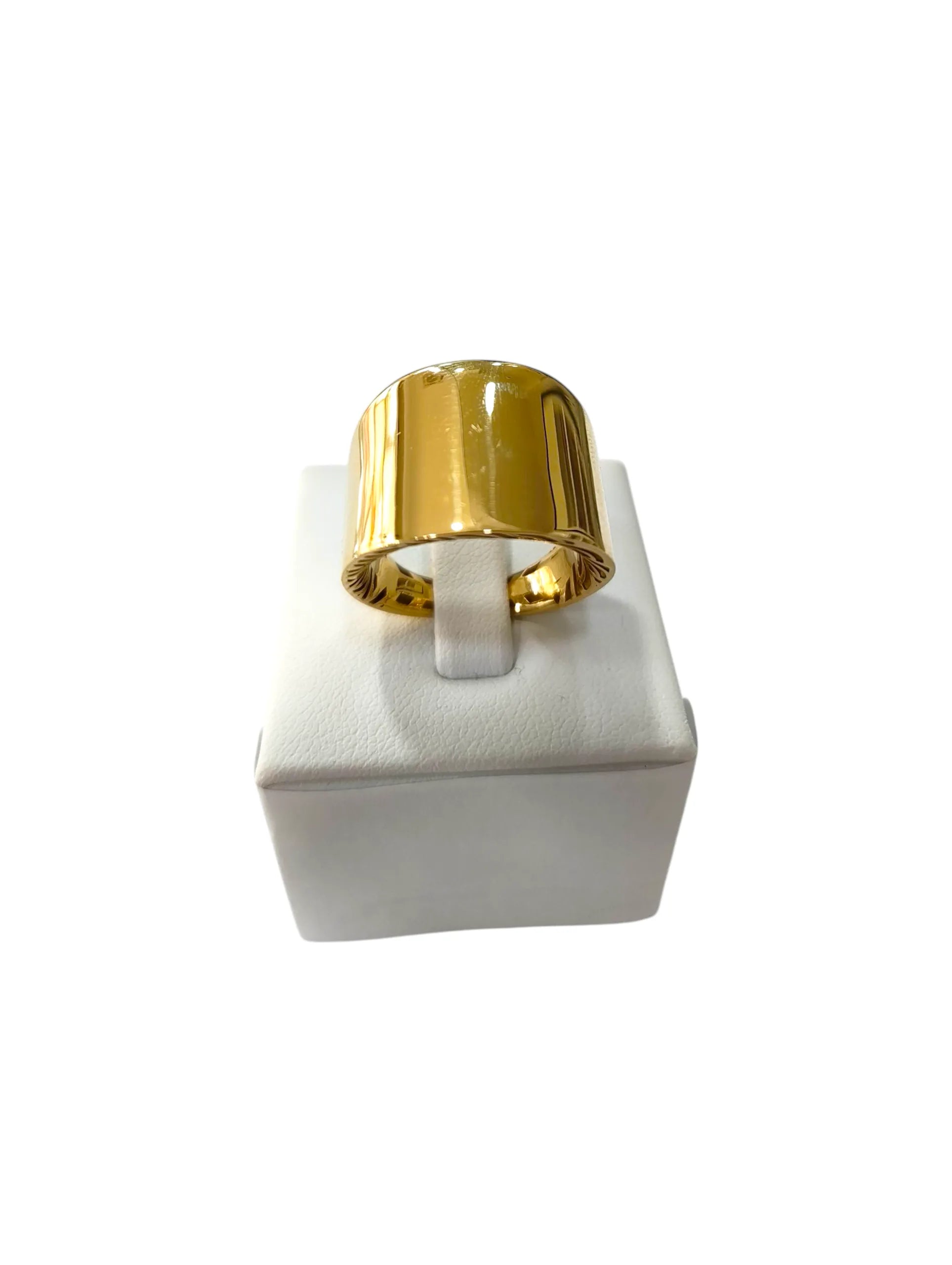 Anello donna in oro giallo 18kt fascia grande