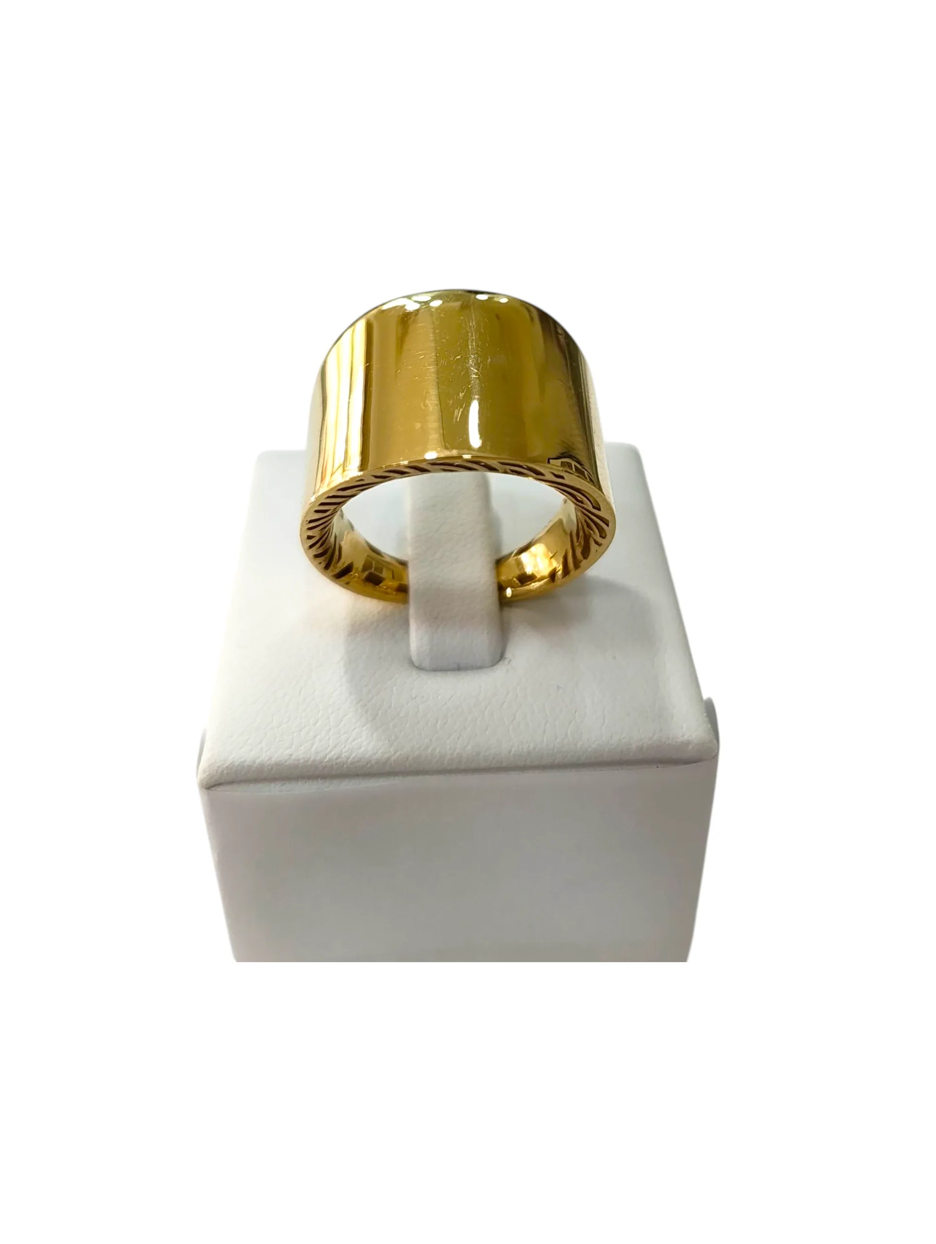 Anello donna in oro giallo 18kt fascia grande