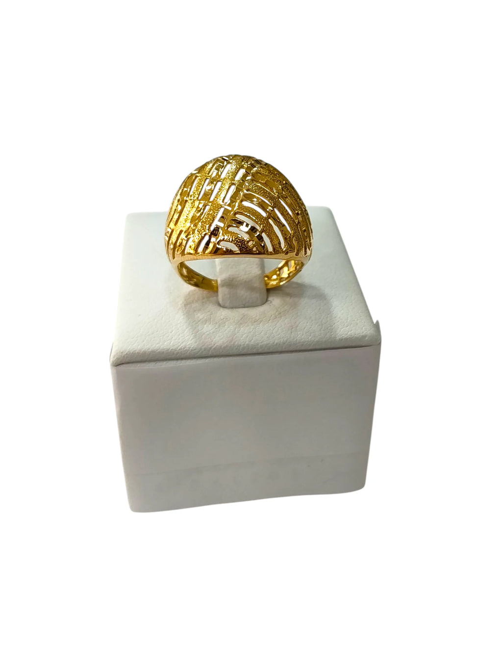 Anello donna in oro giallo 18kt lavorato elegante