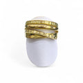 Anello donna in oro giallo 9 carati lavorato a fascia intrecciato Igold
