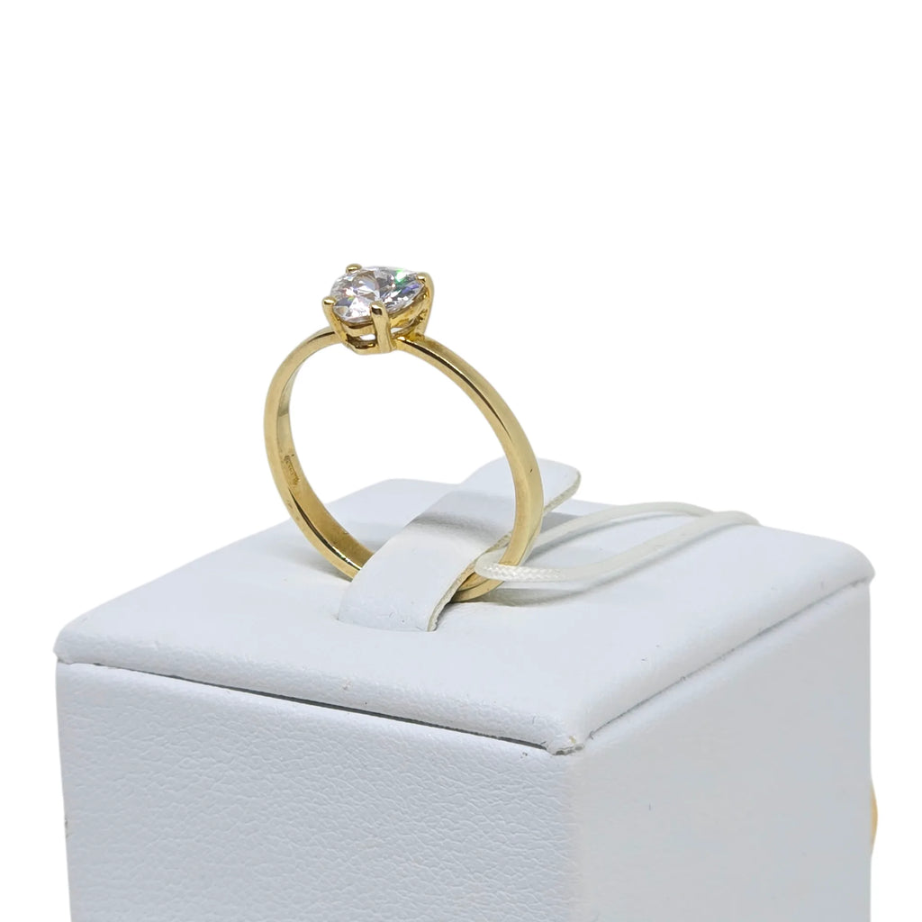 Anello donna in oro giallo 9 ct con cuore zircone bianco Igold