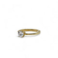 Anello donna in oro giallo 9 ct con cuore zircone bianco Igold