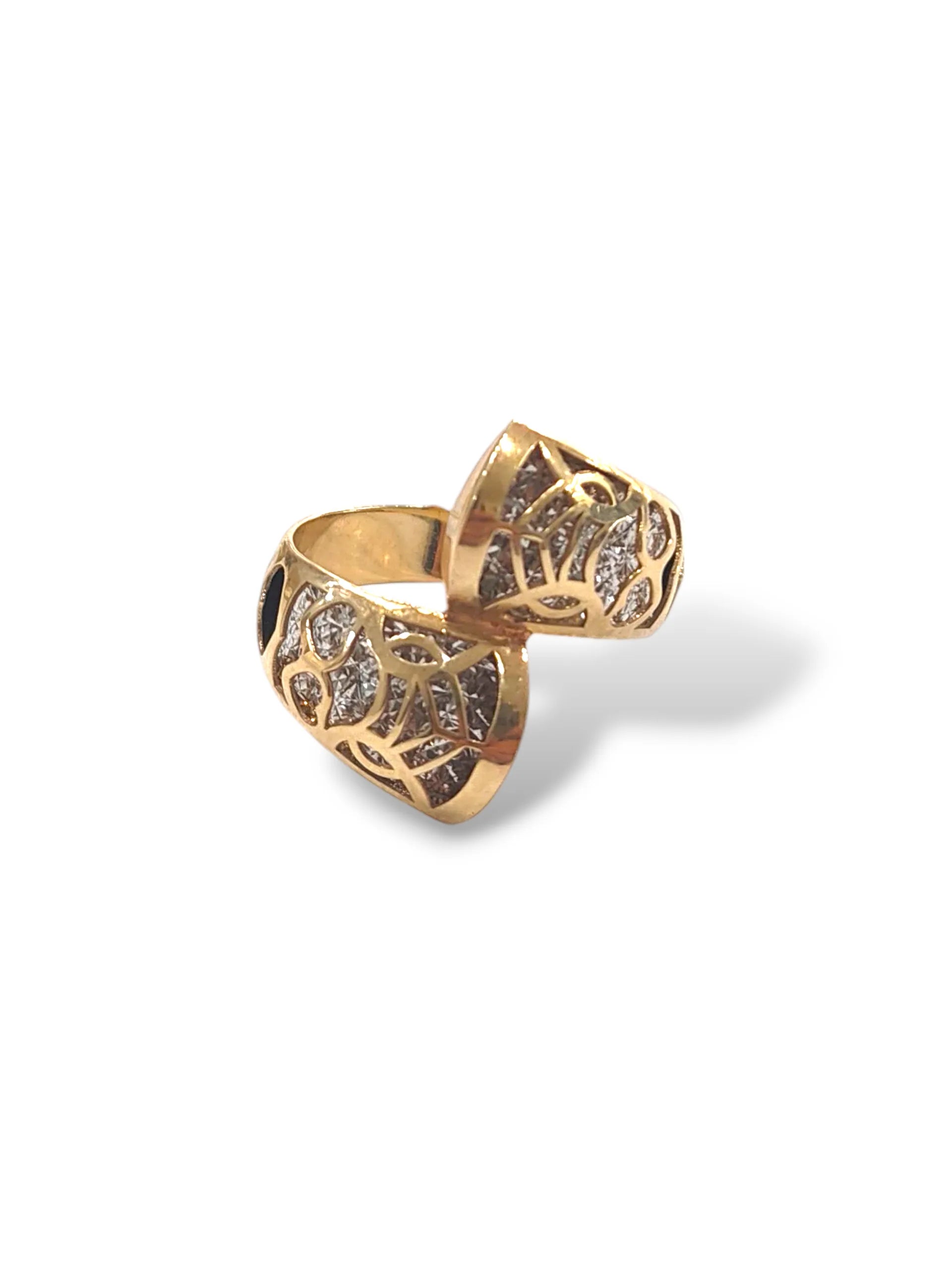 Anello donna in oro giallo 9kt stile moderno