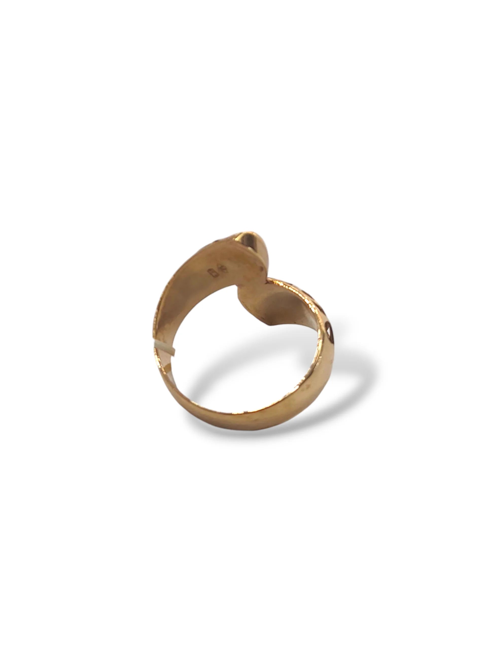 Anello donna in oro giallo 9kt stile moderno