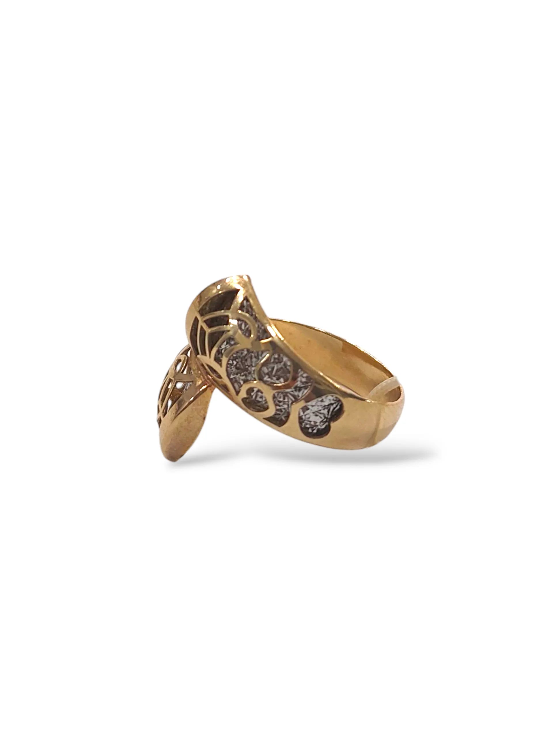 Anello donna in oro giallo 9kt stile moderno