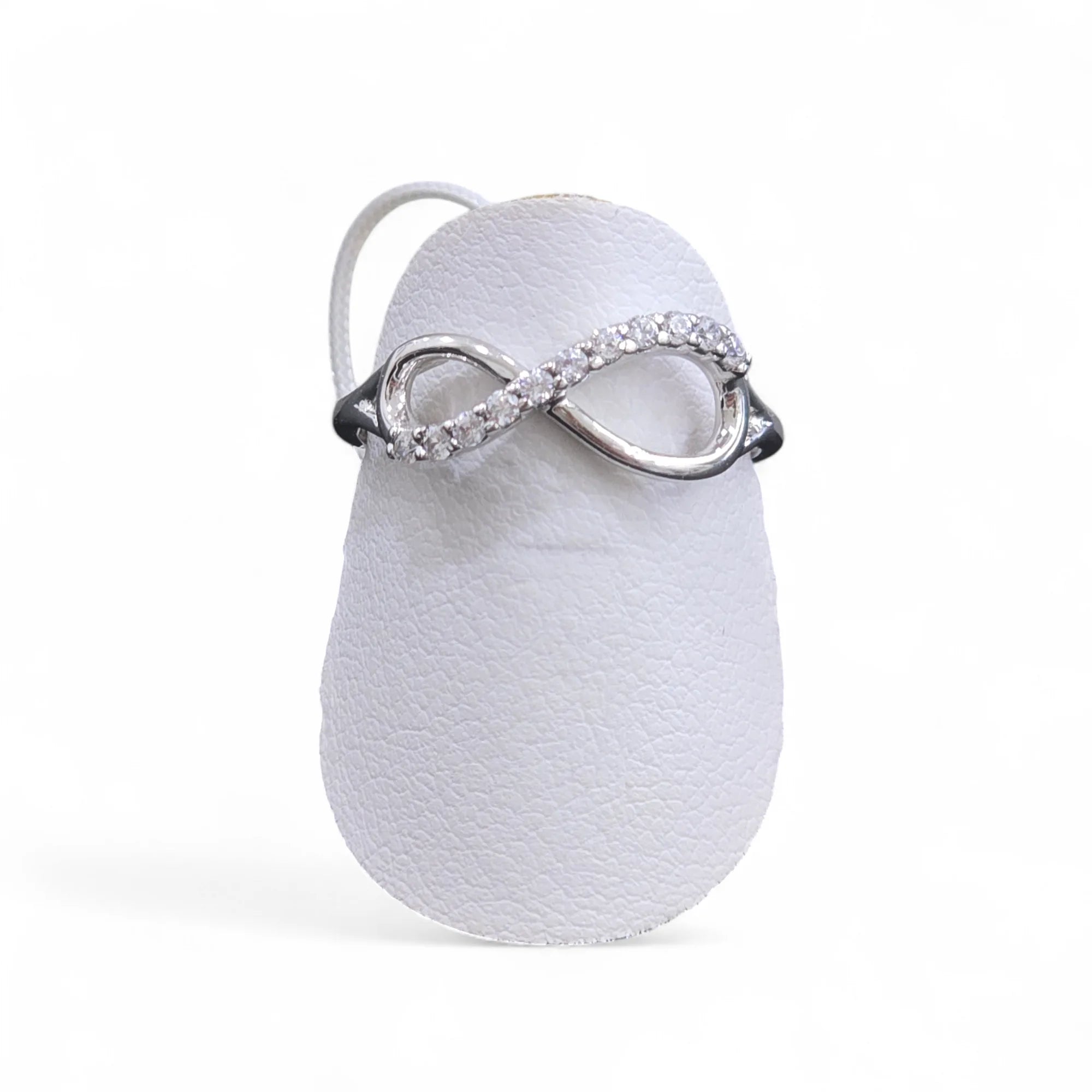 Anello donna infinito in oro 9ct e zirconi bianchi Igold