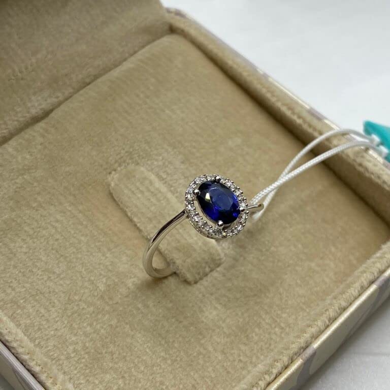 Anello DonnaOro in oro con diamanti e zaffiro blu DHAZ9852.007