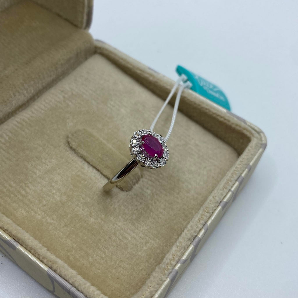 Damenring der Marke Donnaoro mit Rubin und Diamanten lar10093.006