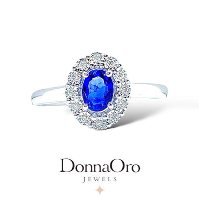 Bague Femme Donnaoro en or avec saphir et diamants laz10093.006
