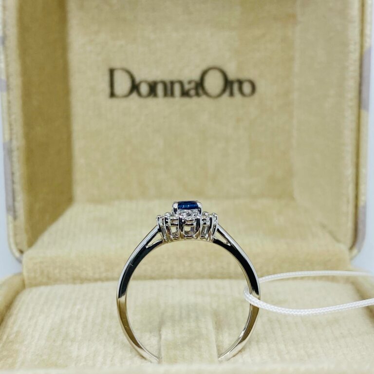 Anello Donnaoro in oro con zaffiro e diamanti laz10093.006