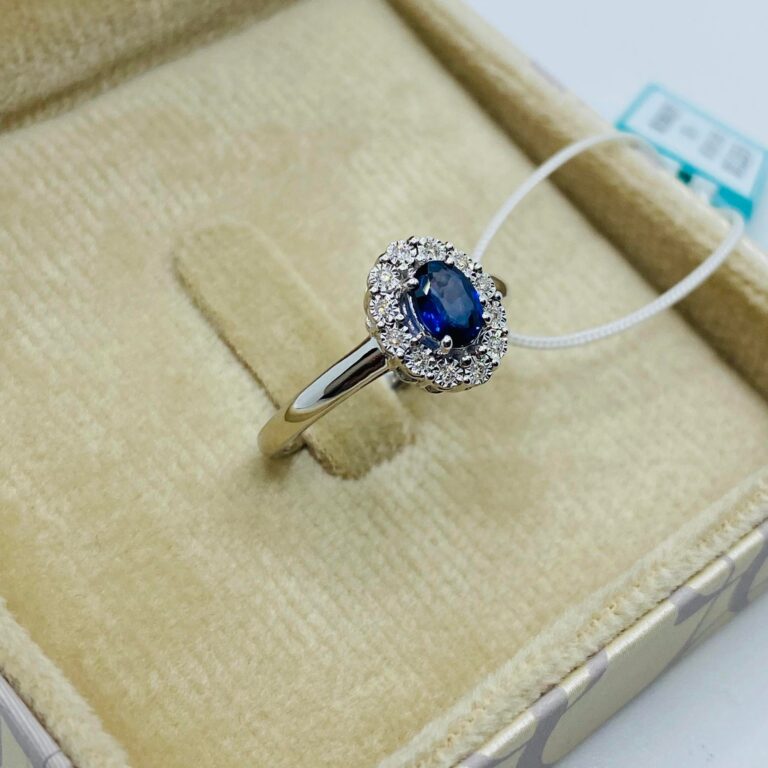Anello Donnaoro in oro con zaffiro e diamanti laz10093.006