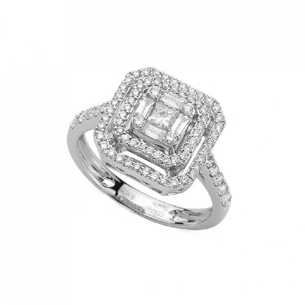 Damenring Donnaoro Weißgold und Diamanten DFAF9220.050
