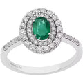 Anello donna oro bianco smeraldo e diamanti gioielli Comete Orione anb 2417