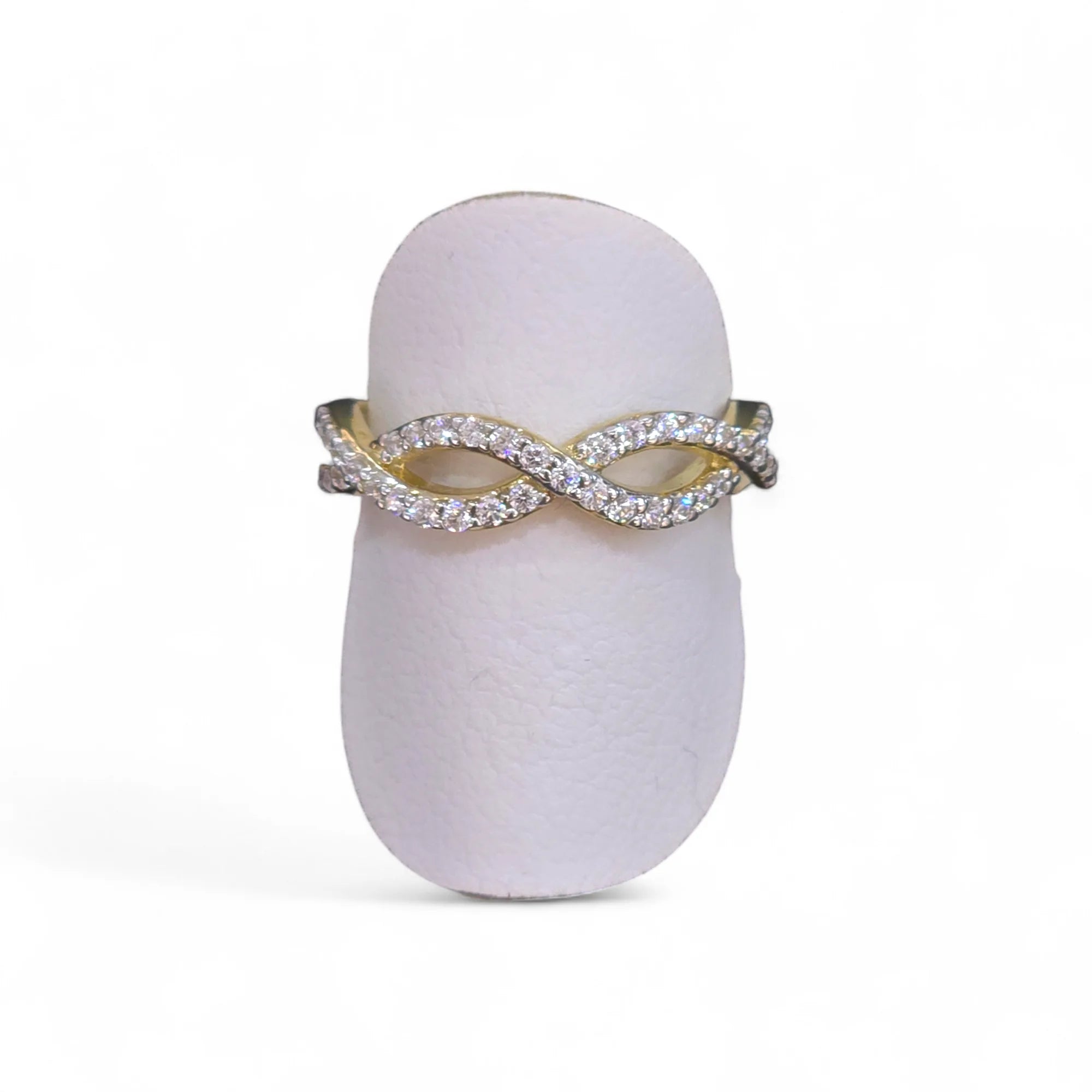 Anello donna oro giallo 9 carati con zirconi bianchi Igold
